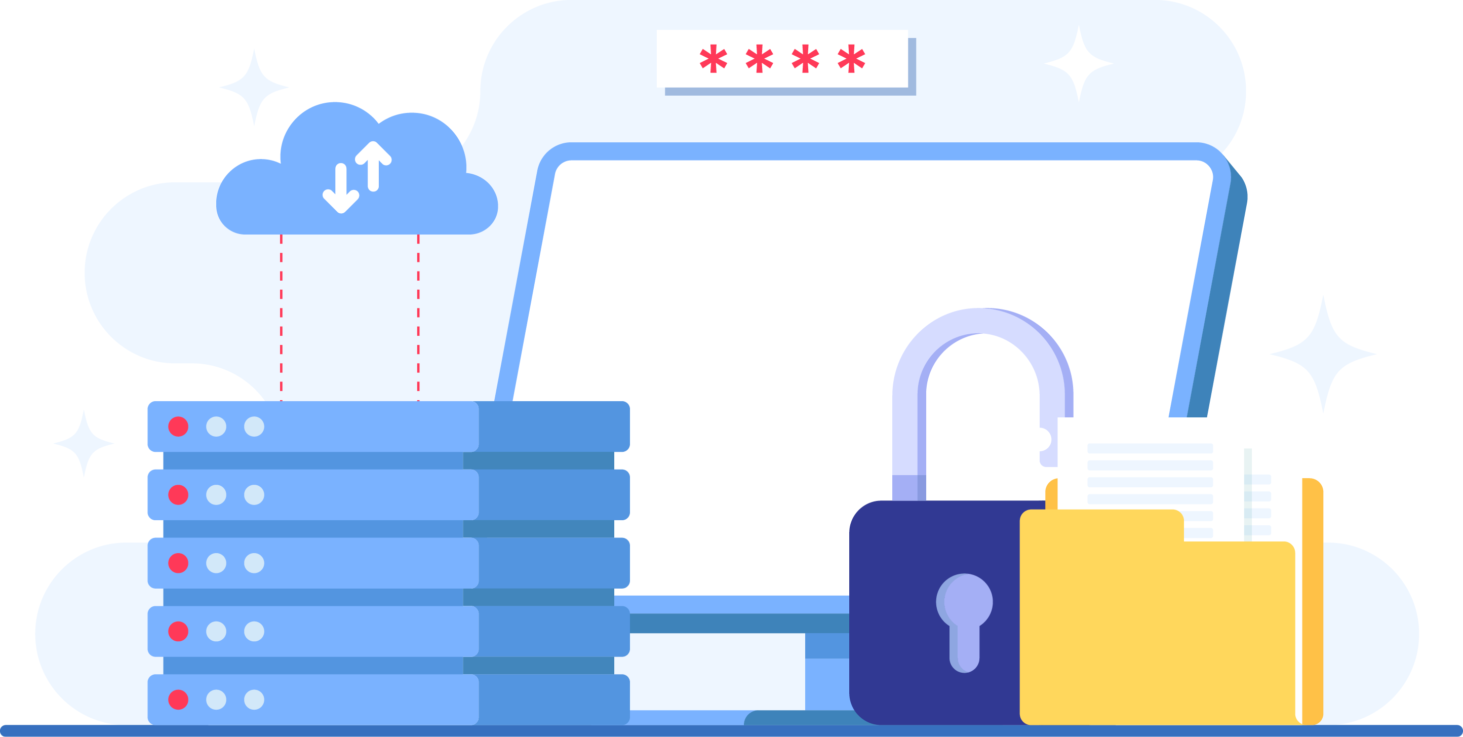 Icono representativo de datos y seguridad