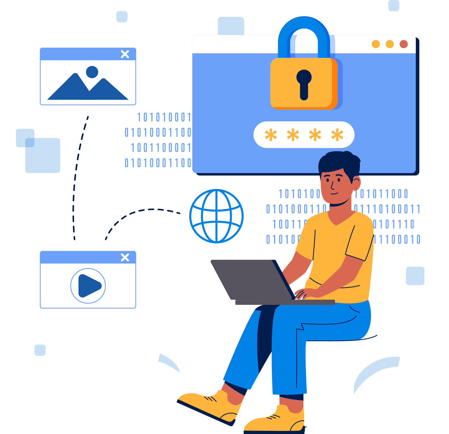 Icono representativo de datos y seguridad